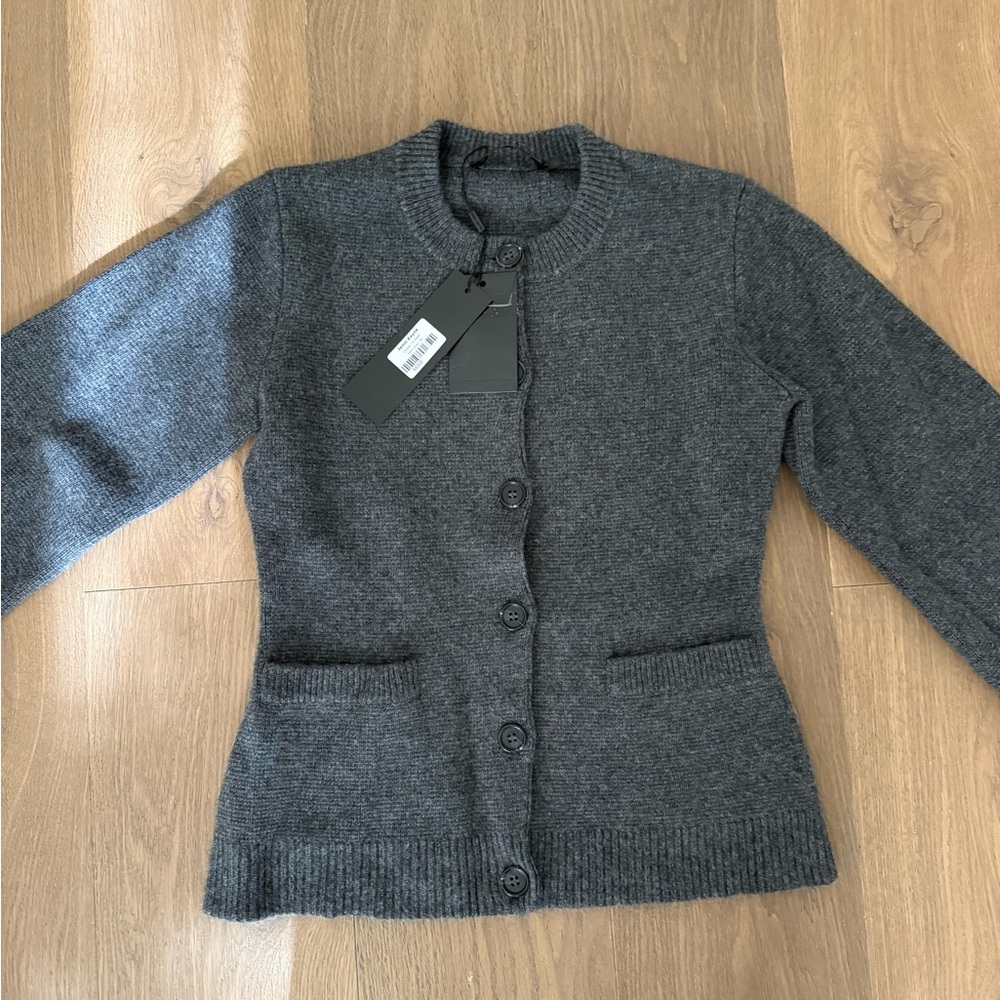 Gray Button-Up Cardigan